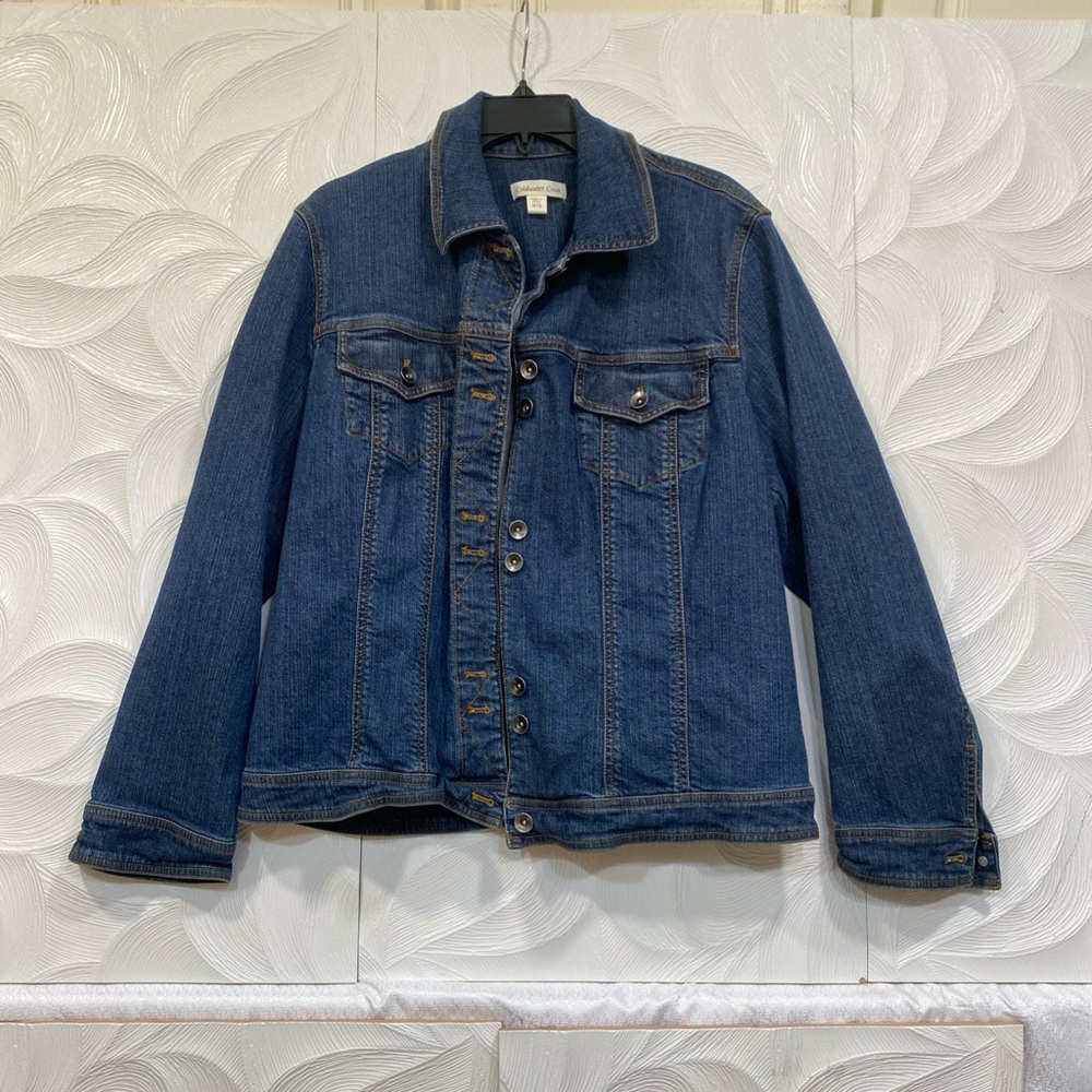 Cold Water Creek Denim Blue Jean Jacket Size 18